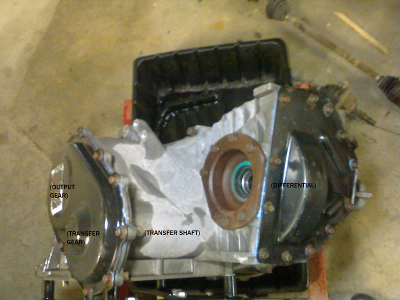 Diff cover and transfer gear cover cleaned up, RTV’d and torqued to spec